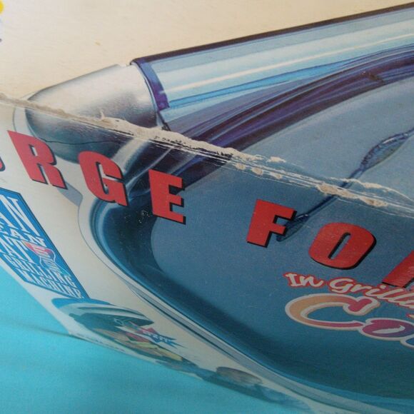 VTG NIB Retro George Foreman Grill NEW Grilling Colors Blue With Warmer - Picture 6 of 8